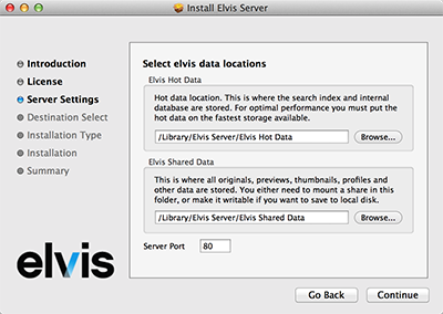 Setting the data locations on Mac OS X