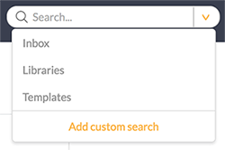 The Add Custom Search option