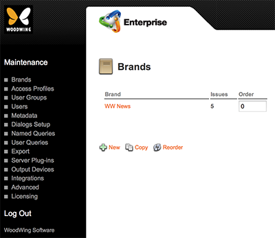 The Brands Overview page