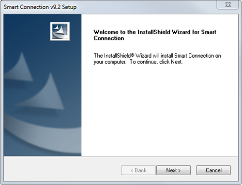 The Welcome screen of the Windows installer