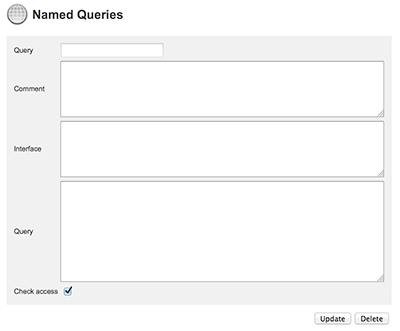 The Named Queries page