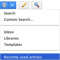 A Custom Search added to the Search menu