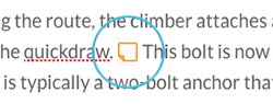 The Inline Note icon.