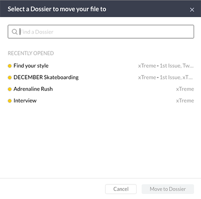 Choose Dossier window