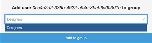 Adding a user to a group.