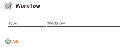 The Workflow options on the Maintenance page