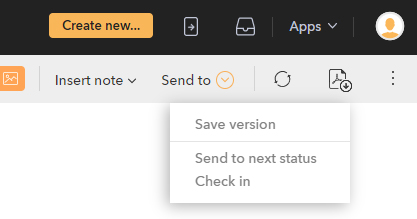 The options in the Send To menu